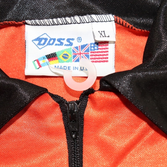 80s New Doss Mens Soccer Referee Jersey Orange - Picture 6 of 8